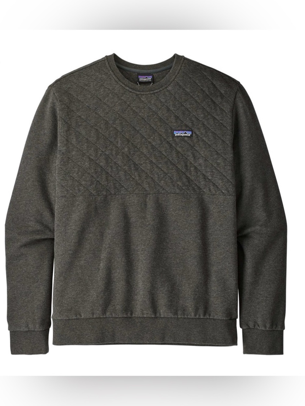 Patagonia quilted diamond work wear organic cotton crewneck
